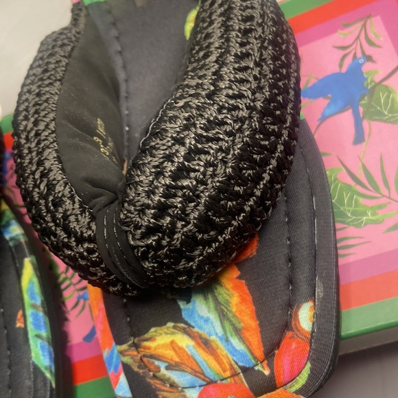 Farm Rio cashew crochet fluffy flip flop - Picture 2 of 12